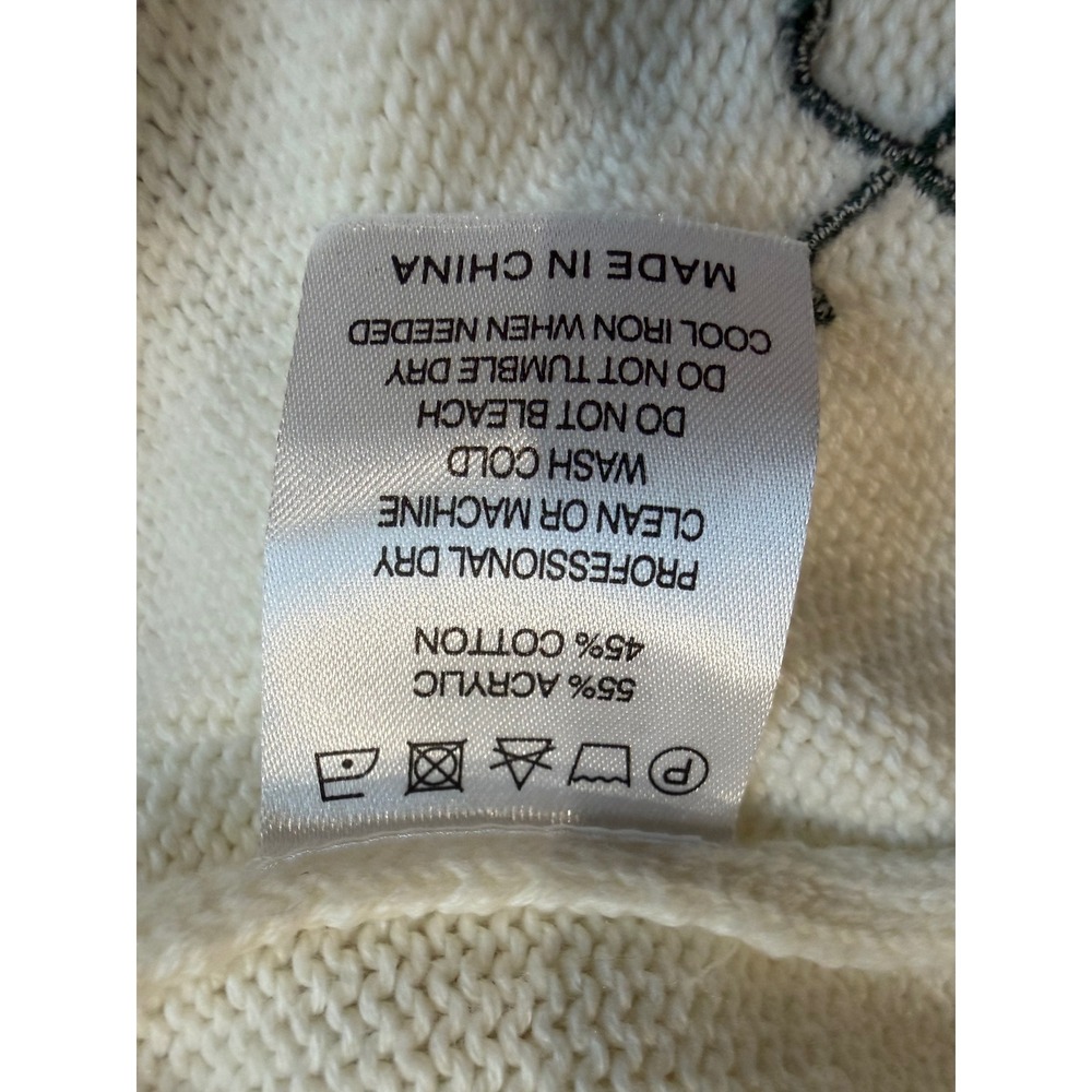 Renwick Ivory Allover Clubs Sweater Golf Embroidered XL New Preppy Country Club - Picture 9 of 9
